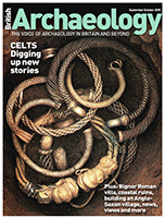 front cover of British Archaeology showing torcs