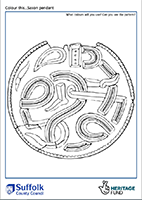 outline of Saxon pendant