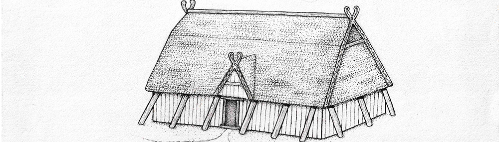 illustration of an Anglo-Saxon hall
