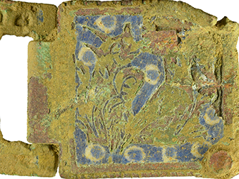 medieval enamelled buckle