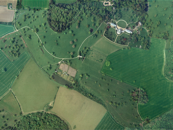 aerial view of Ickworth Park, Suffolk