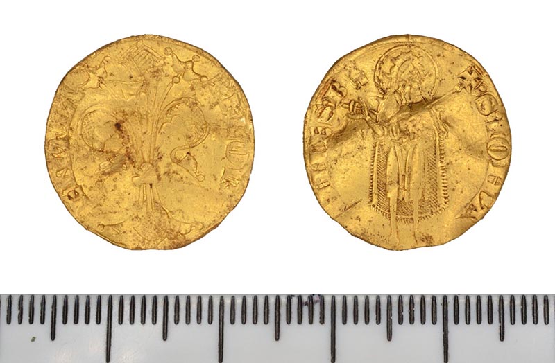 front and back of gold coin