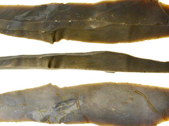 showing three faces of a Terminal Palaeolithic Long Blade