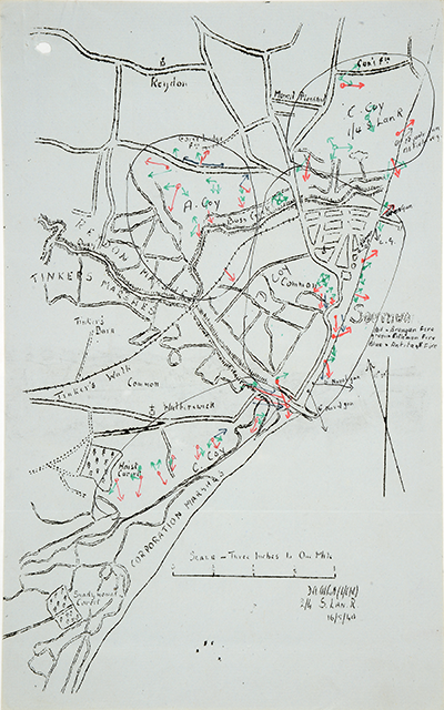 Wartime plan of positions